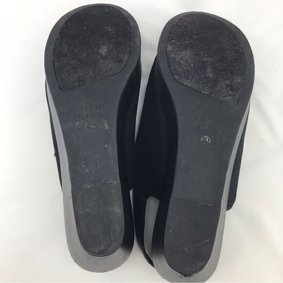 Eileen Fisher Black Wedge Sandals - Picture 9 of 13